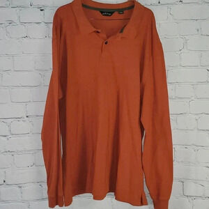 Orvis Men's Smoked Orange Collared Long Sleeve Shirt Mens Size XXL